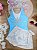 Conjunto Elsa Frozen de Maiô e Saia em Malha UV Dry com Proteção UV 50+ Infanti Infantil Menina - Imagem 1