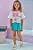 Conjunto de Blusa Boxy Over em Meia Malha e Short Saia em Blend de Viscose Kukiê Infantil Menina - Imagem 1