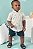 Conjunto de Camisa em Linho Deluxe e Bermuda em Sarja Caribe com Elastano LucBoo Bebê Menino - Imagem 1