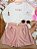 Conjunto de Blusa em Canelado Liz e Shorts em Malha Cotelê Infanti Infantil Menina - Imagem 1