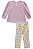 Conjunto de Bata em Cotton com Calça Legging em Molecotton Infanti Bebê Menina - Imagem 2