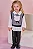 Conjunto de Camisa em Viscose Sarjada e Molecotton com Calça Legging em Couro e Termoskin Infanti Bebê Menina - Imagem 1