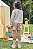 Conjunto de Blusão Boxy em Moletom Linho sem Pelúcia e Shorts em Molecotton Kukiê Infantil Menina - Imagem 2