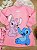 Vestido Manga Longa Rosa Stitch Fakini - Imagem 1