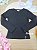 Blusa em malha 96% algodão 4% elastano feminina Preto Fakini - Imagem 1