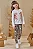 Conjunto de Blusa Alongada em Cotton com Calça Legging em Molecotton Infanti Infantil Menina - Imagem 1