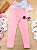 Calça Legging em Termoskin Peluciado Rosa Kukiê Infantil Menina - Imagem 1