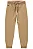 Calça Jogger em Moletom com Pelúcia Bege LucBoo Infantil Menino - Imagem 1