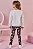 Conjunto de Blusão em Moletom com Pelúcia e Calça Legging em Termoskin Peluciado Infanti Infantil Menina - Imagem 2