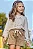 Conjunto de Blusa Boxy Over em Meia Malha e Shorts em Moletom Rajado sem Pelúcia Kukiê Infantil Menina - Imagem 4