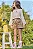 Conjunto de Blusa Boxy Over em Meia Malha e Shorts em Moletom Rajado sem Pelúcia Kukiê Infantil Menina - Imagem 1