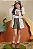 Conjunto de Blusa em Cotton e Shorts em Cotelê Kukiê Infantil Menina - Imagem 2