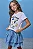 Blusa em Meia Malha Algodão Prime Conforto Para Entrar No Clima Da Copa. Estampa Temática Brasil em Estilo Fun Divertida e com Detalhes em Strass. Vic Teen Menina - Imagem 2