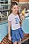 Conjunto Blusa em Cotton e Saia em Jeans com Elastano Vic Vicky - Imagem 2