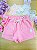 Shorts em Sarja com Elastano Rosa Kukiê - Imagem 1