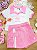 Conjunto de Blusa Polo em Meia Malha e Short Saia em Soft Line Infanti Infantil Menina - Imagem 1