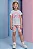 Conjunto de Blusa Alongada em Meia Malha e Bermuda Biker em Malha Power Infanti Infantil Menina - Imagem 2