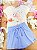 Conjunto de Blusa em Cotton e Shorts Saia em Canelado Liz Infanti Infantil Menina - Imagem 1