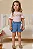 Conjunto de Blusa em Cotton e Shorts em Jeans com Elastano Infanti Infantil Menina - Imagem 2