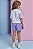 Conjunto de Blusa em Meia Malha e Tela e Shorts em Blend de Viscose Infanti Infantil Menina - Imagem 3