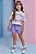 Conjunto de Blusa em Meia Malha e Tela e Shorts em Blend de Viscose Infanti Infantil Menina - Imagem 2