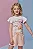 Conjunto de Blusa em Meia Malha e Shorts em Moletom sem Pelúcia Infanti Infantil Menina - Imagem 3