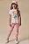 Conjunto de Blusa Alongada em Meia Malha e Calça Legging em Malha Power Infanti Infantil Menina - Imagem 1