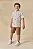 Conjunto de Camisa em Linho Deluxe e Bermuda em Cotton Jeans com Elastano LucBoo Infantil Menino - Imagem 1