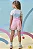 Conjunto de Blusa em Malha com Proteção UV50+ e Shorts em Air Tech e Tela Kukiê Infantil Menina - Imagem 2