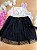 Saia em Tule Glitter Estrelas Preto Kukiê Infantil Menina - Imagem 1