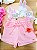 Shorts em Moletom sem Pelúcia Rosa Kukiê Infantil Menina - Imagem 1