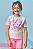 Blusa em Meia Malha e Tela Kukiê Infantil Menina - Imagem 1