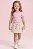 Conjunto de Blusa em Malha Power e Short Saia em Moletom sem Pelúcia Kukiê Infantil Menina - Imagem 1