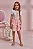 Conjunto de Blusa em Cotton e Saia em Light Peach (com Shorts Embutido) Kukiê Infantil Menina - Imagem 1