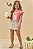 Conjunto de Blusa em Malha Fresh e Short Saia em Moletom sem Pelúcia Kukiê Infantil Menina - Imagem 3