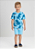 Conjunto Camiseta Malha Azul e Bermuda em Molecotton Up Baby - Imagem 2