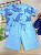 Conjunto Camiseta Malha Azul e Bermuda em Molecotton Up Baby - Imagem 1