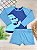 Conjunto Camiseta e Sunga Boxer Praia em Malha UV Verde Up Baby - Imagem 1
