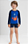 Conjunto Camiseta e Sunga Boxer Praia em Malha UV Azul Up Baby - Imagem 2