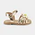Sandália Infantil Bibi Shine Mini Dourada com Flor - Imagem 2