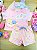 Conjunto de Pijama de Blusa em Meia Malha com Shorts em Malha Comfy Infanti Infantil Menina - Imagem 1