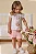 Conjunto de Blusa em Meia Malha com Shorts em Moletom sem Pelúcia Infanti Infantil Menina - Imagem 1