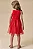 Vestido em Canelado Liz e Tule com Elastano Vermelho Infanti Infantil Menina - Imagem 3