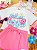 Conjunto de Blusa em Meia Malha e Shorts Saia em Moletom Botonê sem Pelúcia Infanti Infantil Menina - Imagem 7