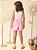 Conjunto Infantil Menina Canelado Cherry Pink com Lenço de Tricot Momi - Imagem 3