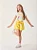 Conjunto Infantil Menina Bimbi Amarelo Summer com Flores Retro e Faixa - Imagem 2