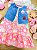 Vestido em Molecotton e Colete em Jeans Kukiê Infantil Menina - Imagem 3
