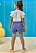 Conjunto de Blusa em Meia Malha e Shorts em Laise Bordada Kukiê Infantil Menina - Imagem 2