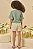 Conjunto de Blusa em Meia Malha e Shorts em Moletom sem Pelúcia Kukiê Infantil Menina - Imagem 2