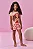 Conjunto de Pijama de Blusa em Meia Malha e Shorts em Malha Fresh Kukiê Infantil Menina - Imagem 1